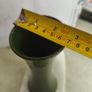 Vintage Green Glazed Heavy Stoneware Art Pottery Vase With Slight Rib 8 Inches Image 2