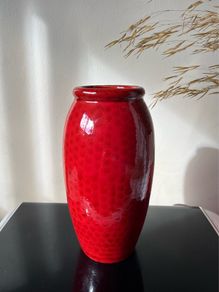 Red Stoneware Pottery Vase