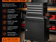 main image for ad Heavy Duty Tool Trolley with 5 Drawers &amp; Cabinet