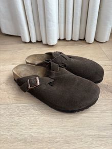 Birkenstock Boston Clogs Brown suede Sozw 7