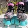 SFR Vision Canvas Kids Roller Skates (Floral Design) w/ safety pads Image 3