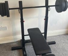 Gym bench & weights