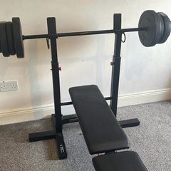 Gym bench & weights