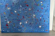 Large blue abstract painting