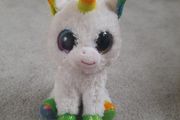 White unicorn beanie boo