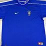 Genuine Vintage 1998 Nike Brazil Away Jersey Shirt Camiseta Brasil Mens XXL Image 2