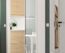 Billy bookcase with glass customisable Hogbo door
