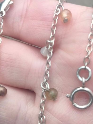 Vintage Sterling Silver necklace with Semi-Precious stones