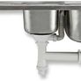 Stainless Steel Kitchen Sink Basin & Victoria Tap, Reversible, 105cm x 18cm x 50cm Image 7