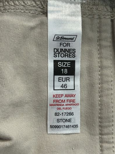 Ladies Beige Shorts with Brown Belt from Dunnes Stores