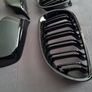 BMW 5 Series E60 E61 Black Kidney Grilles & Mirror Covers Set Brand New Image 6