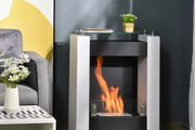 Freestanding Ethanol Fireplace with Tempered Glass