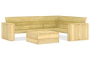 2 Piece Garden Lounge Set Impregnated Pinewood