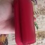 ladies red leather wallet Image 7