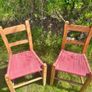 Antique Irish Ash Sugan Chairs Image 4