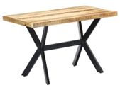 Dining Table 120x60x75 cm Solid Rough Mango Wood