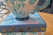 House of Disaster Luxe Peacock Teacup In Box (Like New)