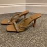 Zara Nude Diamond Square Toe Heels Image 2