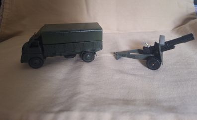 Dinky Meccano truck and field gun