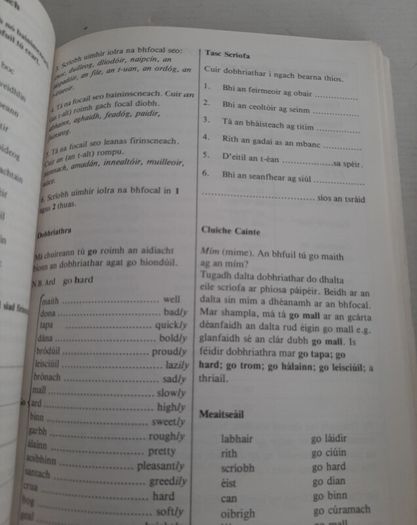 Vintage Gaeilge school book 1990