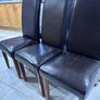 Leather dining chairs Image 2