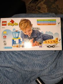 Lego Duplo first time at the airport