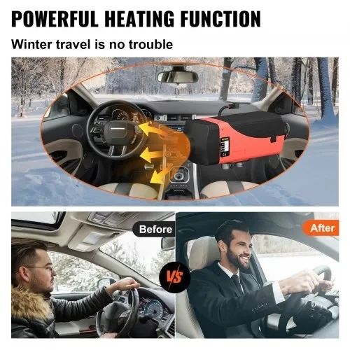 12V 2KW Diesel Air Heater Diesel heater Parking heater Air Diesel heater with Silencer,10L tank, LCD switch for cars, buses, RVs, trucks, engineering vehicles