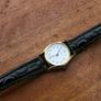 Ladies Black Leather  Citron Casual Quartz Analog Watch Image 3