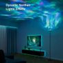 Uplighter Floor Lamp with Aurora Projector, Dimmable LED Floor Standing Reading Lamps Remote & Touch Control, Black Corner Ambient Lamp, Mood Lighting Night Light for Living Room, Kids Bedroom Image 4