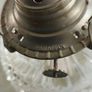 Vintage Lamplight Farms Glass Hurricane Oil Lamp Raised Dot Pattern Hobnail the glass base made in Astria. Image 3