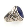 Vintage 925 Sterling Silver & Lapis Lazuli Chunky Ornate Ring Image 6
