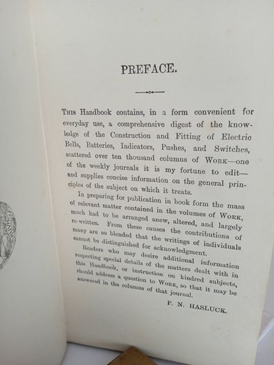 Electric Bells: How to Make and Fit Them Including Batteries, Indicators, Pushes and Switches edited by Paul N. Hasluck (PT252)