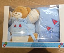 Brand New Teddy Bear & Blanket in a Box