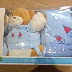 Brand New Teddy Bear & Blanket in a Box