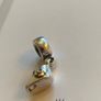 Pandora Charm it's a baby boy bootie with Gold and blue CZ Image 2