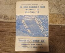 Programme 1956 FAI Cup SF Shamrock Rovers v Workman's Club