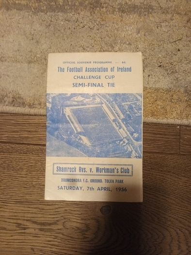 Programme 1956 FAI Cup SF Shamrock Rovers v Workman's Club