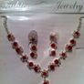 Two sets of bling bling necklaces & matching drop earrings Image 5