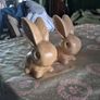 12cm high Vintage pair of Sylvac buff bunnies Image 8