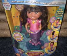 Nickelodeon Dora the Explorer Sparkle & Twirl Mermaid Dora doll 2007 (Working)