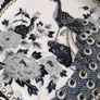 Vintage Japanese Peacock Porcelain Plate Image 2
