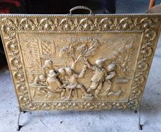 Vintage Firescreen & Fireside Box.