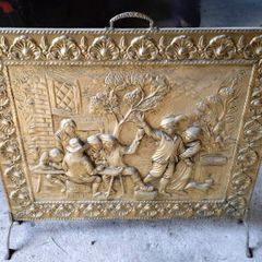 Vintage Firescreen & Fireside Box.
