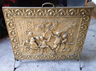 Vintage Firescreen & Fireside Box.
