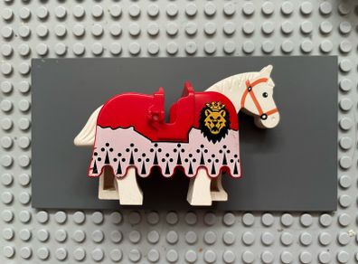 lego castle 2490pb03 Horse Barding, Ruffled Edge with Lion Head (Royal Knights) Pattern
