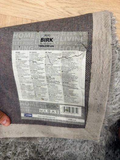 JYSK Rug Birk - Good Condition - 160x230 Grey