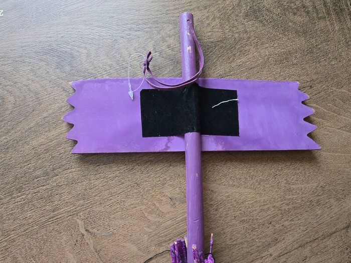 Halloween sign witch broom
