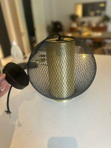 The Lighting Book  NIELLO matte black and brass mesh ceiling pendant