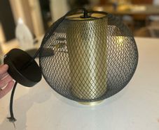 The Lighting Book  NIELLO matte black and brass mesh ceiling pendant