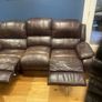 2 and 3 seater brown leather couches for sale Image 5